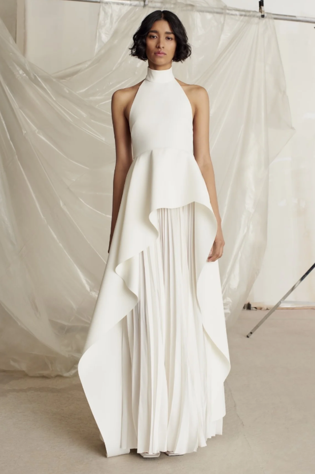 Sleeveless Backless Asymmetric Top & Maxi Skirt Set