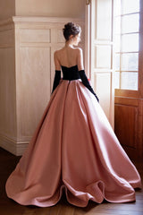 Velvet Bow Sleeveless Midi Dress With Gloves
