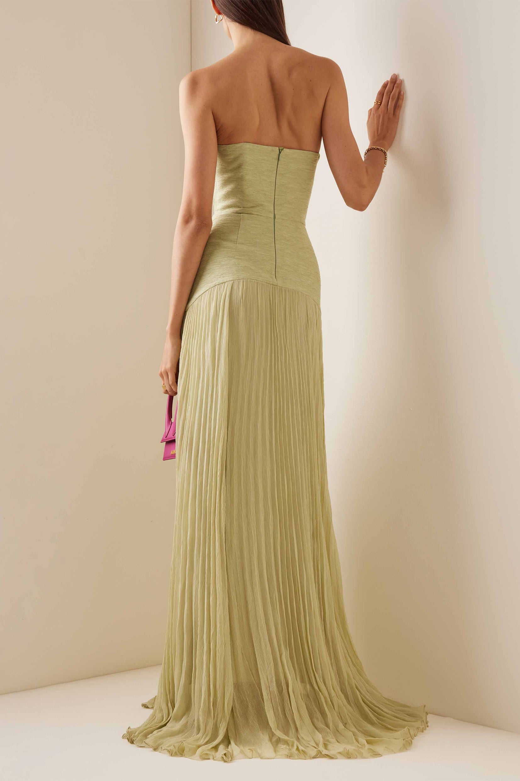 Solid Splicing Off-Shoulder Maxi Dress