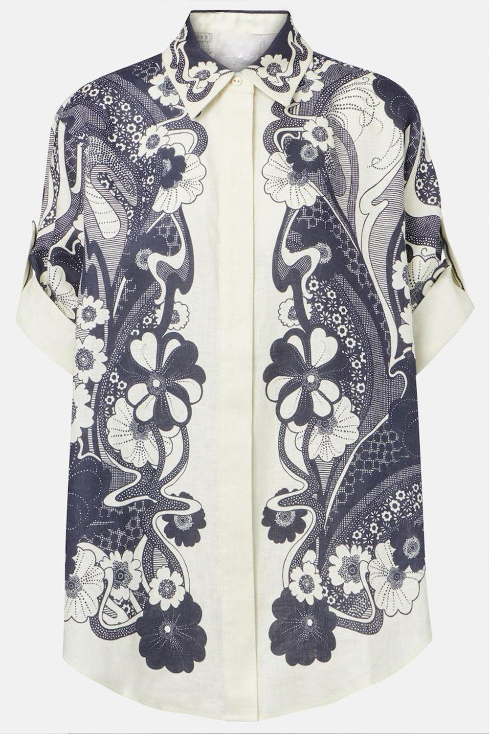 Floral Flapped Top & High Waist Pants Set