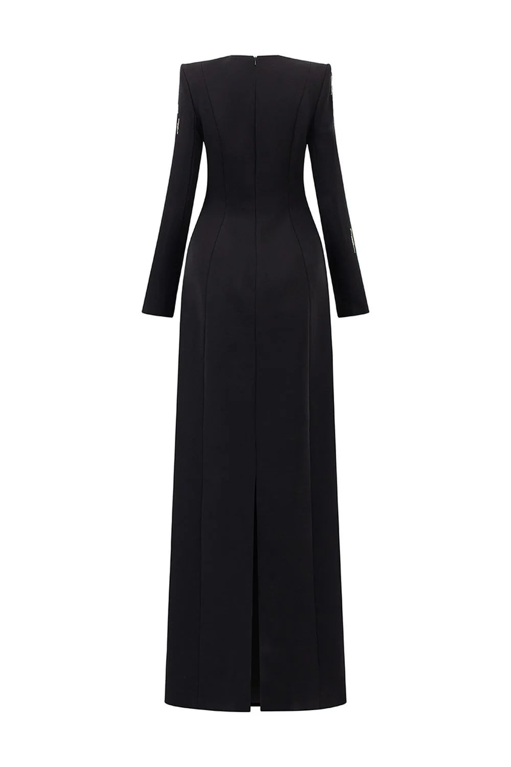 Nail Bead Embroidery Long Sleeve Maxi Dress