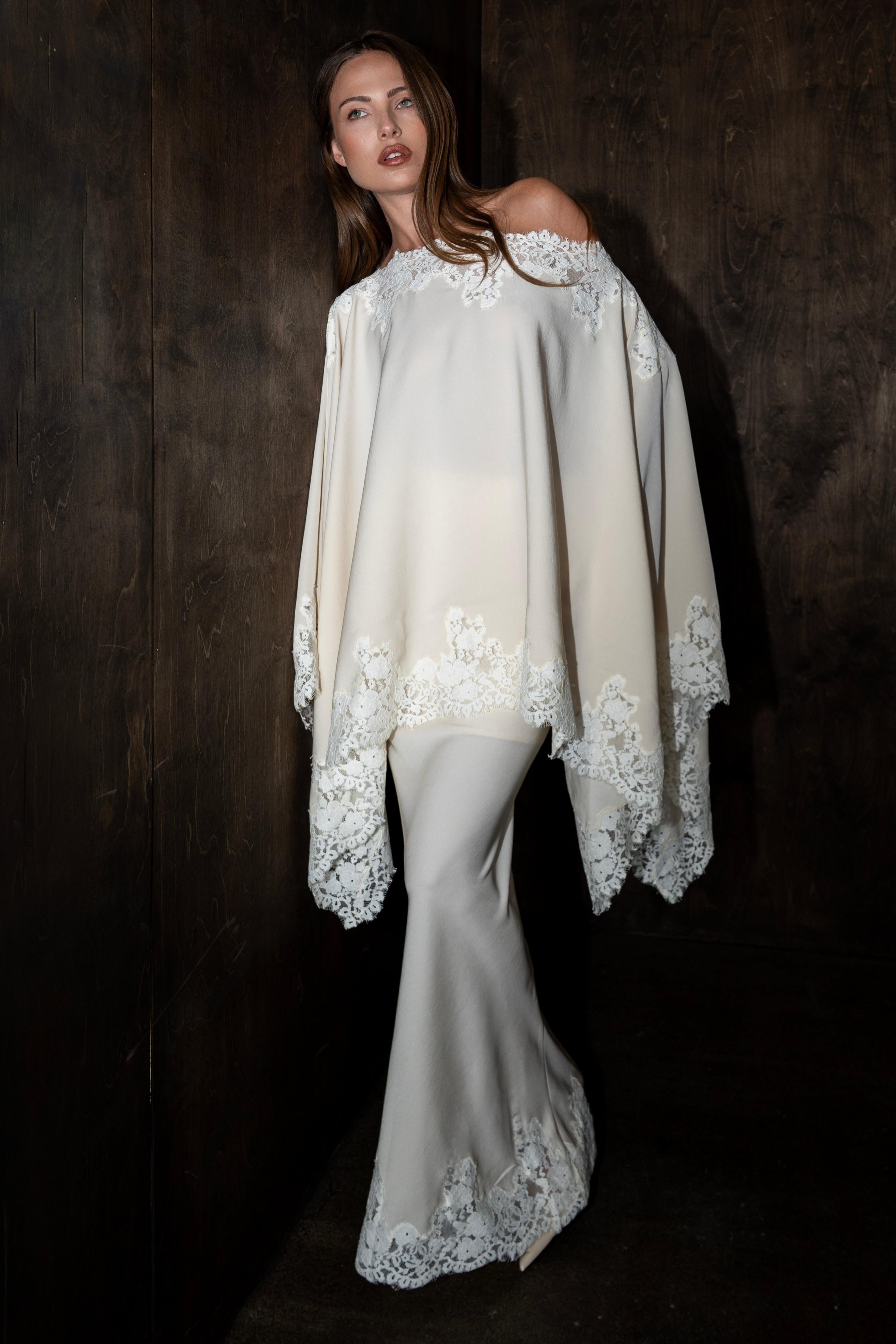 Satin Lace One Shoulder Top & Maxi Skirt Set
