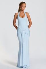 Jersey Halter Neck Tie-Up Maxi Dress