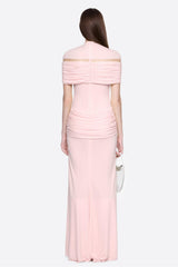 Solid Jersey Gathering Maxi Dress