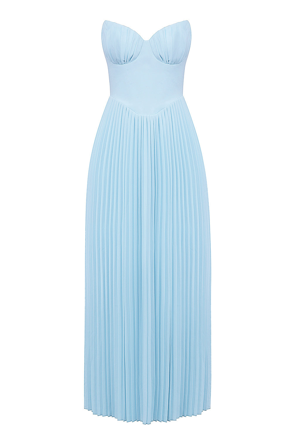 Solid Pleated Off Shoulder Maxi Dress
