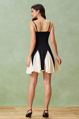 Contrast Color Slip Mini Dress