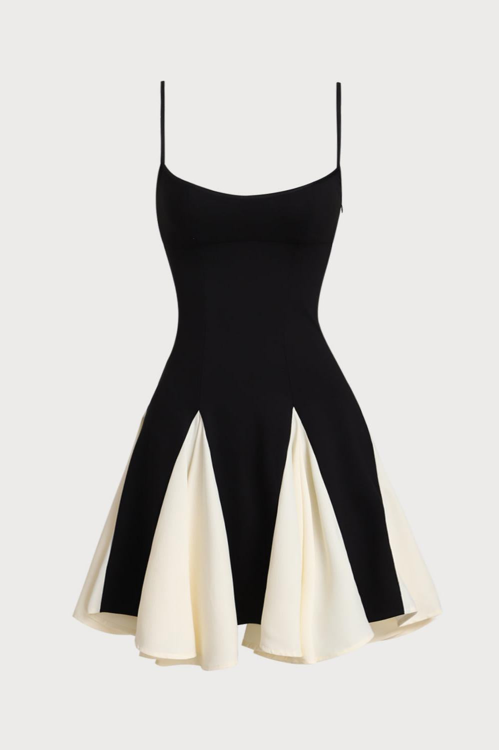 Contrast Color Slip Mini Dress