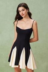 Contrast Color Slip Mini Dress