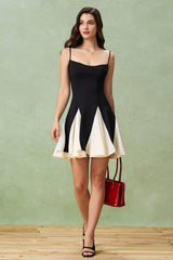 Contrast Color Slip Mini Dress