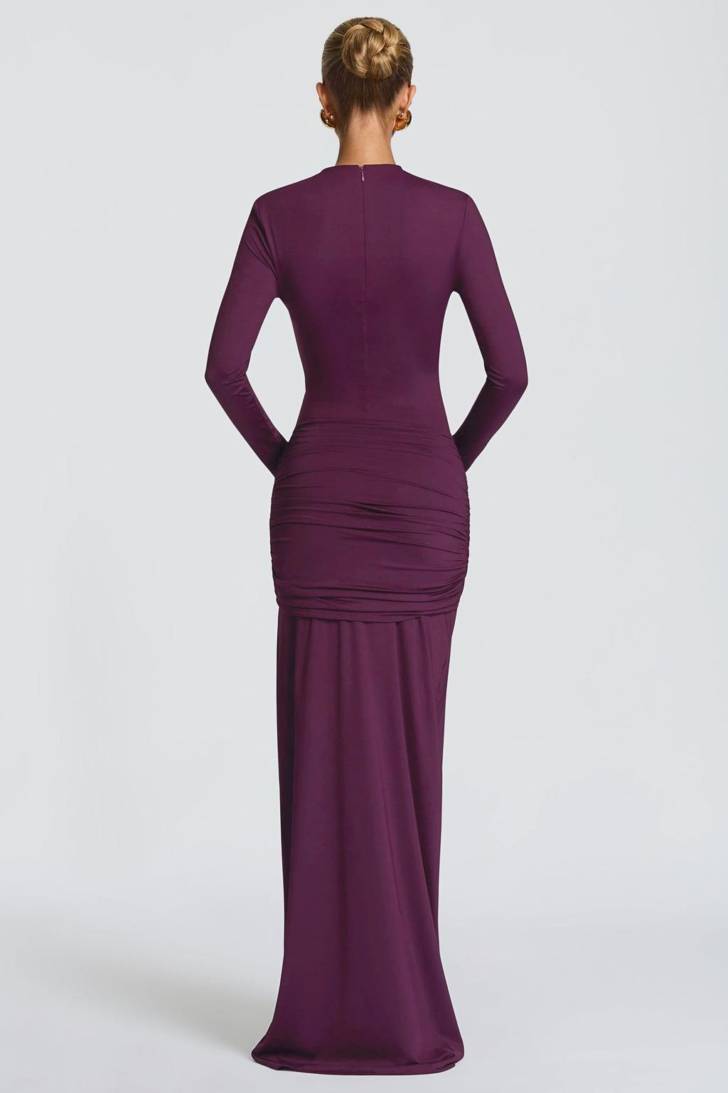 Jersey Cut-Out Tie-Up Maxi Dress