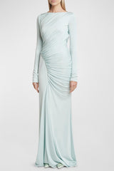 Knit Solid Long Sleeve Maxi Dress