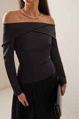 Satin Splicing Chiffon Pleat Maxi Dress