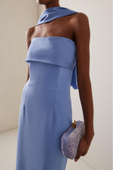 Solid Satin Sleeveless Maxi Dress