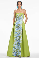 Floral Strapless Maxi Dress