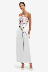 Embroidered Off-Shoulder Midi Dress