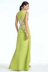 Embroidered Sleeveless Maxi Dress