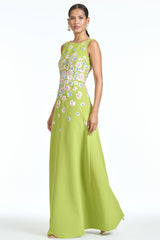 Embroidered Sleeveless Maxi Dress