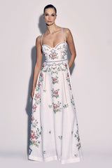 Floral Sweetheart Neck Slip Maxi Dress