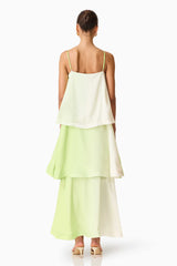 Floral Ruffle Slip Maxi Dress