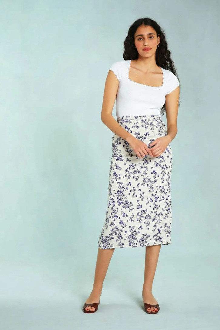 Knit Solid Short Sleeve U-Neck Top White