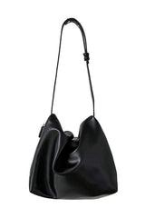 Solid Faux Leather Side Zipper Bag