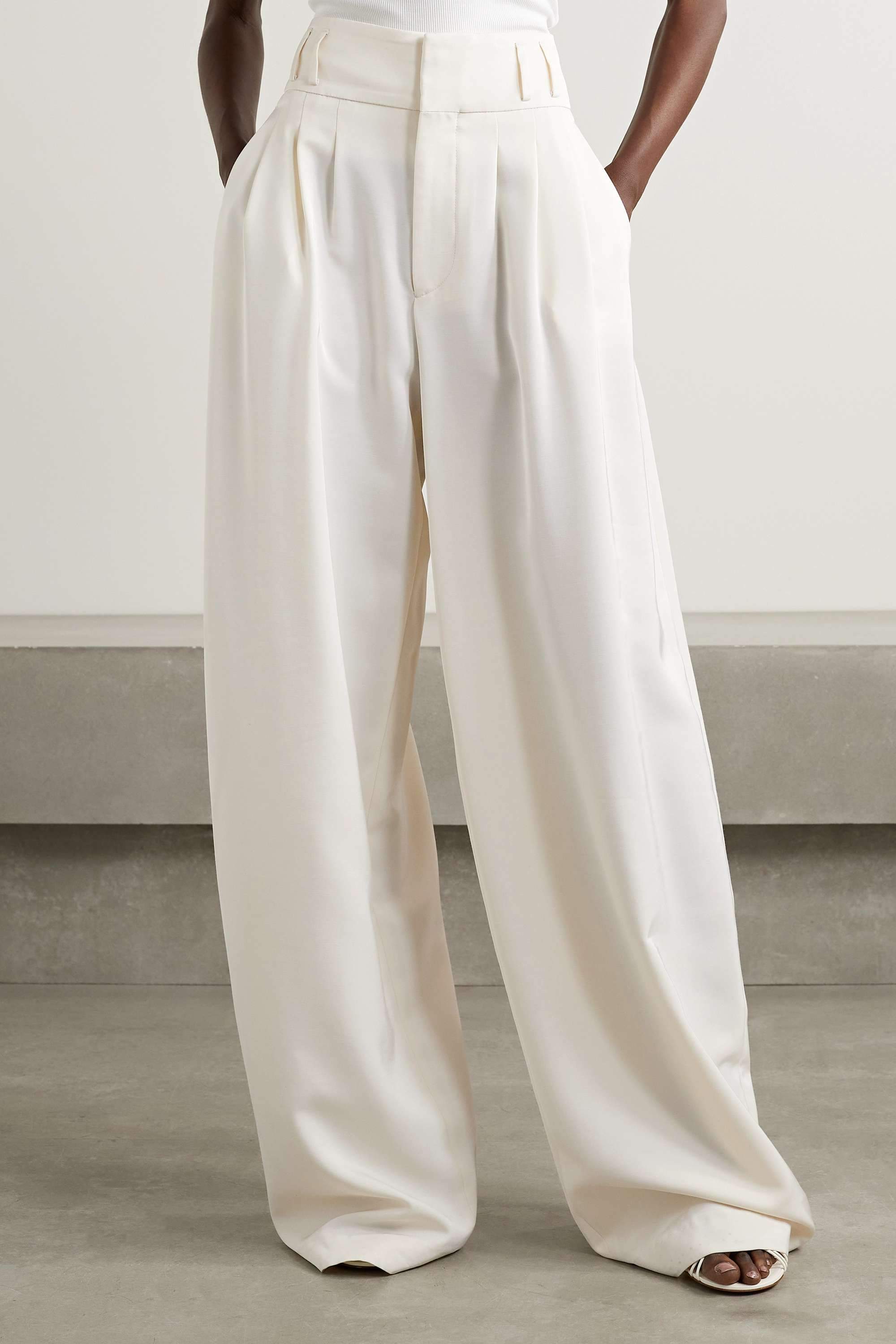 Long Sleeve Off-Shoulder Lace Up Pants Set White